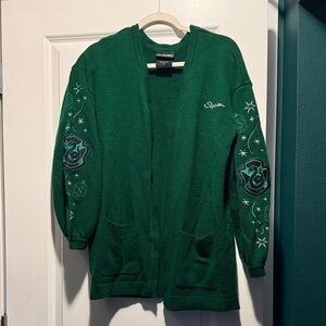 Harry Potter Green Embroidered Cardigan